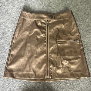 Urban Outfitters Metallic Mini Skirt